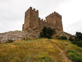 Fototapeta na wymiar Genoese fortress in Crimea