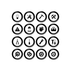 Tools icon. Flat vector icon set