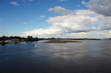 Cityscape of river Northern Dvina in Arkhangelsk, Russia Arkhangelsk, Russia