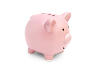 Money box on white background.