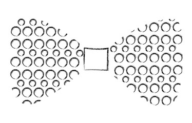 hipster bow tie dots fashion retro elegance vector illustration sketch