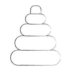 baby shower toy rings educational vector illustration sketch