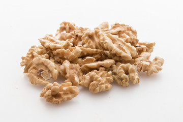 Pile of shells walnuts