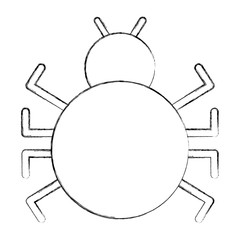 cyber security bug virus malware attack vector illustration sketch