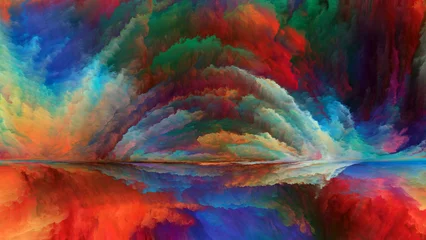 Photo sur Plexiglas Mélange de couleurs Éléments de la division Horizon