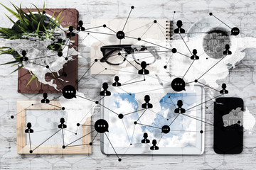 Social connection and networking concepts.