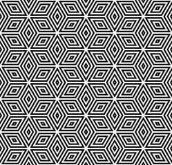 Seamless geometric pattern. 3D illusion.