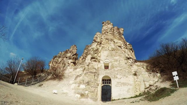 Orthodox Chulk Church in hills of Divnogorie, Liski district, Voronezh region, Russia, time lapse video