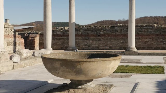  Central fountain of Felix Romuliana fortified palace built by Roman Emperor Galerius. The construction started in 298 AD 