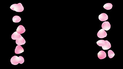 Wedding Sakura Cherry, Rose Petals Floral Confetti. Shower Vector Peach Apple Blossom Soft Sakura Cherry and Rose Confetti Falling Down. Windy Floral Design, Natural Cosmetics Decoration.