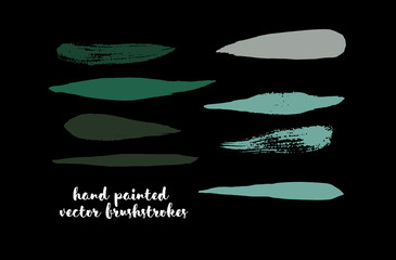 Graffiti Lines. Hand Painted Blue Buttons, Turquoise Highlights. Vector Brushstrokes or Banners. Textured Doodles or Smears. Background Turquoise Swatch Collection Vintage Logo Element. Scribble Paint