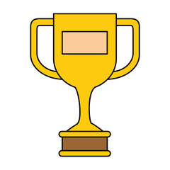 trophy cup award icon vector illustration design