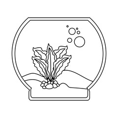 aquarium bowl without fish icon vector illustration design
