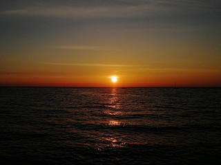 Beautiful sunset on a Black Sea