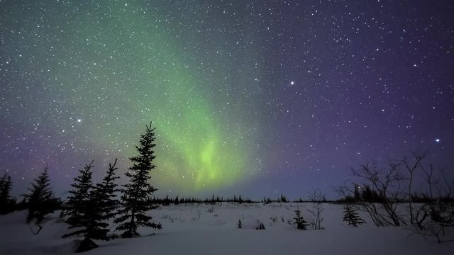 Arctic Aurora Borealis Time-Lapse