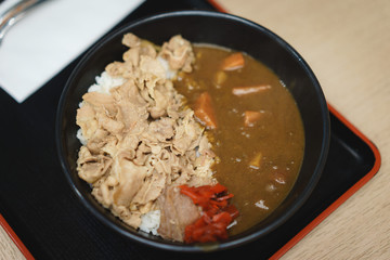 Japanese curry with pork