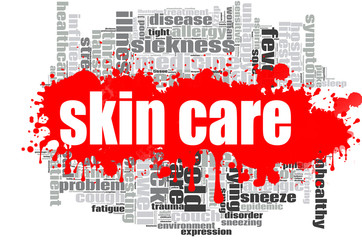 Skin care word cloud design