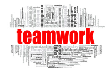 Teamwork word cloud