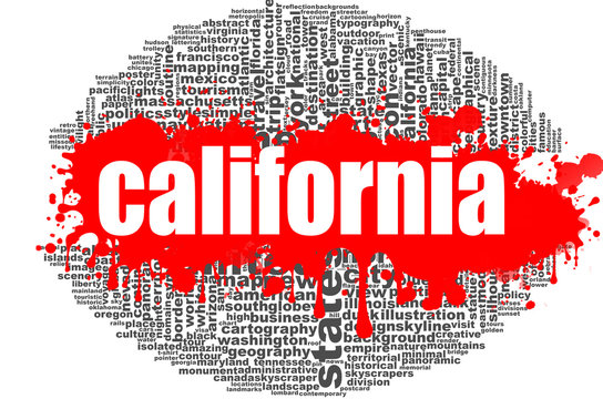 California word cloud design