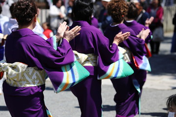 Fototapeta na wymiar 日本の着物を着ている女性