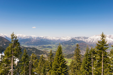 Blick über die Alpen im Berchtesgadener und Salzburger Land