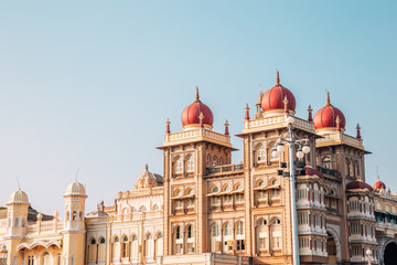 Fototapeta na wymiar Mysore Palace historical architecture in Mysore, India
