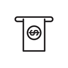 cash money outline vector icon. Modern simple isolated sign. Pixel perfect vector illustration for logo, website, mobile app and other designs