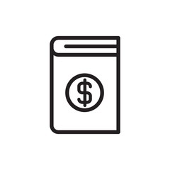 money book outline vector icon. Modern simple isolated sign. Pixel perfect vector illustration for logo, website, mobile app and other designs