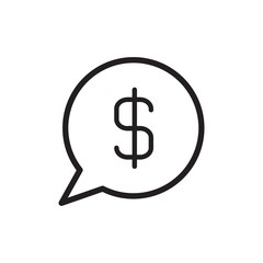 money message outline vector icon. Modern simple isolated sign. Pixel perfect vector illustration for logo, website, mobile app and other designs