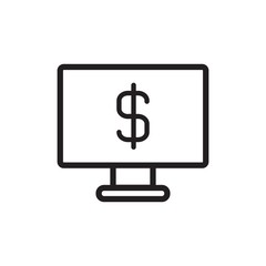 online banking outline vector icon. Modern simple isolated sign. Pixel perfect vector illustration for logo, website, mobile app and other designs