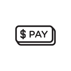 online payment outline vector icon. Modern simple isolated sign. Pixel perfect vector illustration for logo, website, mobile app and other designs