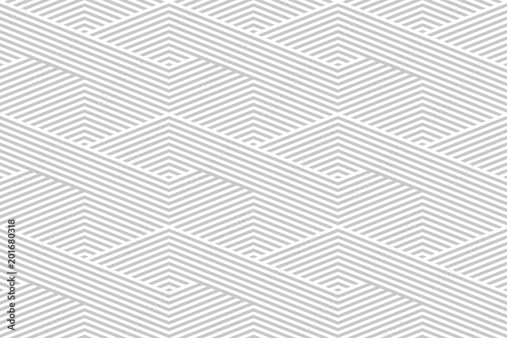 Poster Pattern stripe seamless gray and white. Chevron stripe abstract background vector.