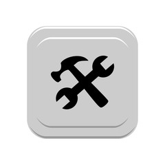 Hammer and Wrench icon. Vector Illustration