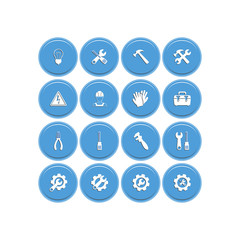 Tools icon. Flat vector icon set