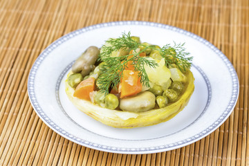 Turkish foods; artichoke with olive oil (zeytinyagli enginar)