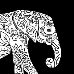Elephant ornate, sketch for your design