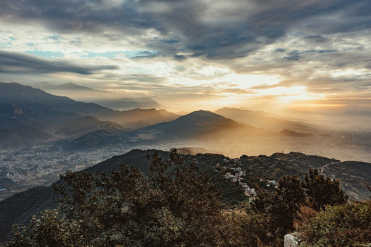 Sunrise in Sarankot/Nepal