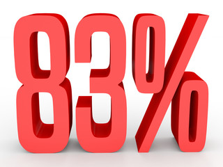 Eighty three percent off. Discount 83 %.