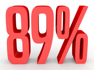Eighty nine percent off. Discount 89 %.