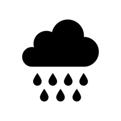 Fototapeta na wymiar cloud rain weather symbol vector