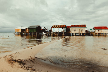 local huts on Koh Rong Island