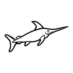 Swordfish.Fish vector icon