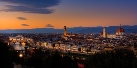 Florence sunset skyline