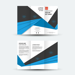 Naklejka premium Brochure design, brochure template, creative tri-fold, trend brochure