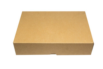 Corrugated Box isolated on white background and clipping path