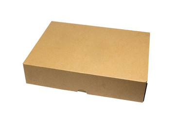 Corrugated Box isolated on white background and clipping path