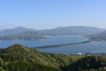 Fototapeta na wymiar 天橋立　絶景の眺め　日本一のパノラマ展望台