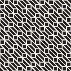Vector seamless geometric pattern. Simple abstract lines lattice. Repeating elements stylish background