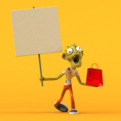 Fun zombie - 3D Illustration