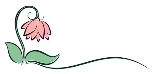 Logo of pink flower. 